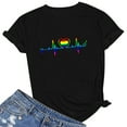 thumbnail image 1 of RKSTN T-Shirts Fierté Femmes T-Shirts Graphiques Arcs-en-Ciel T-Shirts LGBT T-Shirts Décontractés Col Rond Manches Courtes Hauts, 1 of 3