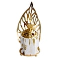 thumbnail image 2 of 1x quemador de de cerámica nórdica, conos, soporte para para la decoración del dormitorio de yoga en hogar Oro blanco, 2 of 9