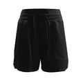 thumbnail image 7 of YMNXA Women's Casual Summer Shorts High Waist Solid Color Loose Comfortable Shorts With Lined Pockets For Outdoor Activities And Daily Wear,Black,Xxl, 7 of 7