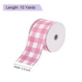 thumbnail image 2 of Plaid Check Ribbon, Wired Edge Gingham Ribbon for Gift Wrapping, DIY, Christmas Decoration and Bow Craft Purple / 2.5 Inch x 10 Yards, 2 of 6