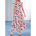 thumbnail image 5 of V-Neck Pleated Flying Sleeves Printed Midi Dress Picture1 S, 5 of 7