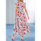 thumbnail image 5 of Vestido Midi Estampado con Escote en V, Mangas Plisadas y Volantes Imagen 1, XL, 5 of 7