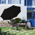 thumbnail image 6 of JUSTLET 9' Outdoor Patio Market Solar Umbrella w/ LED Lights, Black, 6 of 10