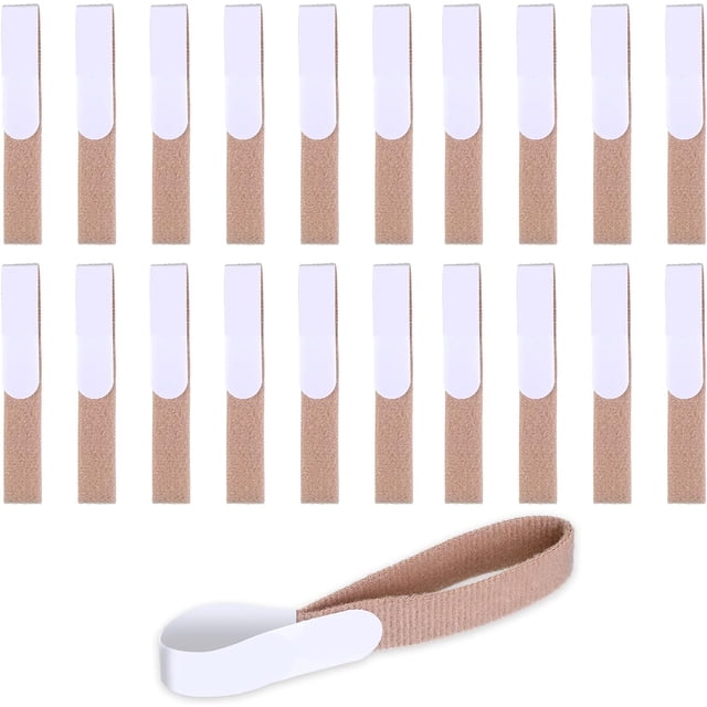 EcoNesxp 20 Pieces Finger Bandages Cloth Toe Splint Bandage x Pain Relief 5 Inch Light Brown