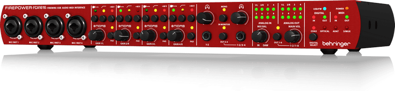 Behringer FCA1616 Audiophile 16 In/16 Out, 24-Bit/96 kHz FireWire/USB