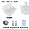 thumbnail image 6 of QinaQin 30 x 20 Inch Utility Sink,Ceramic Laundry Sink with High Backsplash,Wall Mount for Washing Room,Bathroom,White, 6 of 6