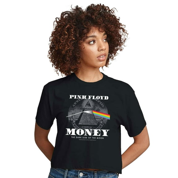Pink Floyd - Money Prism - Juniors Cropped Cotton Blend T-Shirt