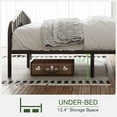 thumbnail image 5 of MUTICOR Full Size Metal Bed Frame with Vintage Headboard and Footboard, Heavy Duty Mattress Foundation with Storage, No Box Spring Needed, Easy Assembly,Black, 5 of 7
