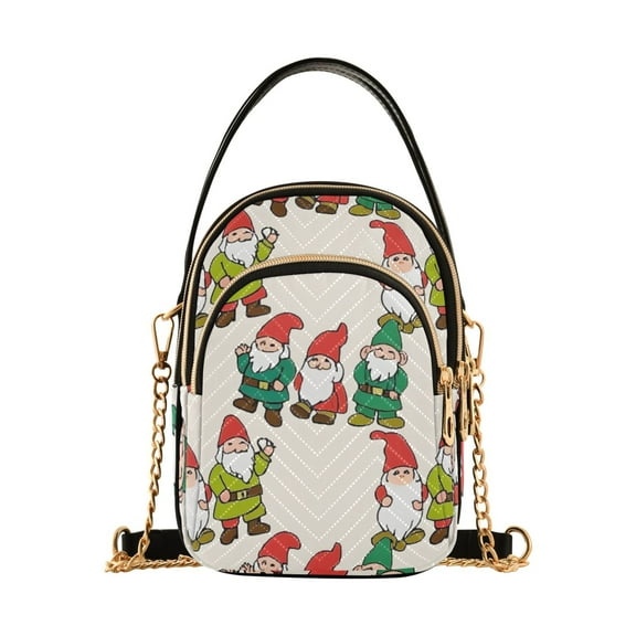 joogoo Women Cute Gnomes Chain Crossbody Bags Shoulder Handbag Phone Purse