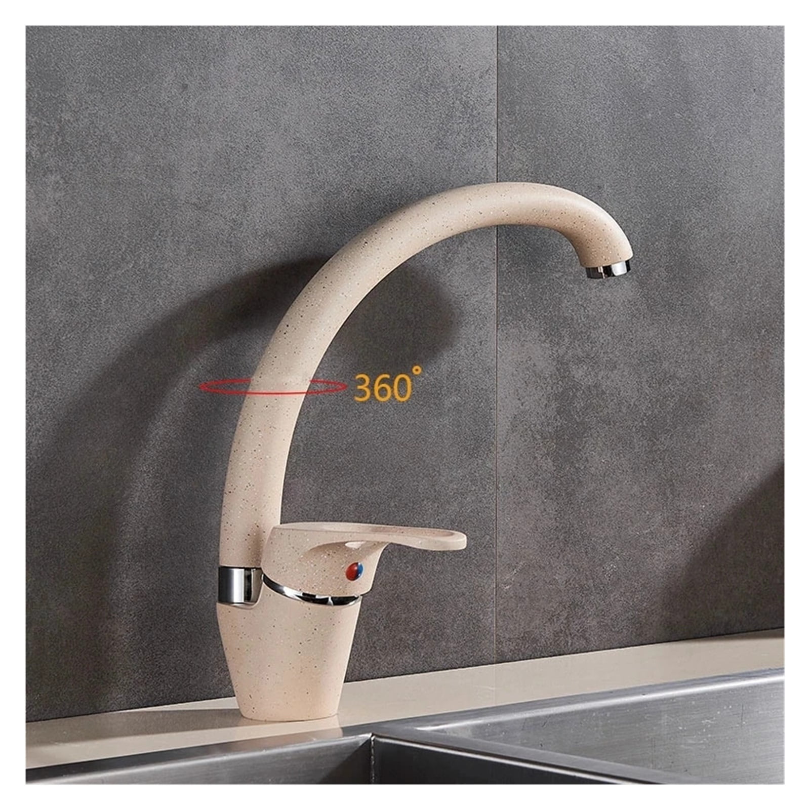 Kitchen Faucet Single Handle 360 Rotation Swivel Spout Deck Mounted ,Cold And Hot Sink Kitchen Water Sink Mixer Tap Faucets - Modern Design