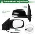thumbnail image 2 of Reemplazo del espejo lateral derecho Unique Bargains para Toyota RAV4 2009-2012 No.879080R020 Ajuste de espejo eléctrico negro brillante, 2 of 7