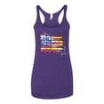 thumbnail image 2 of Wild Bobby, Colorful Neon Flag Hearts Love, Streetwear, Women Tri-Blend Racerback Tank Top, Purple Rush, Medium, 2 of 3