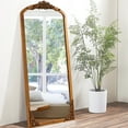 thumbnail image 7 of Wooden Arch Full Length Vintage Decorative Mirror for Living Room Bedroom 70"x30",Gold, 7 of 7