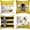 Mixed 4PCS, variant on Happy Bee Throw Pillow Covers, 18 x 18 Inch Honey and Bee Summer Cushion Case Decoration for Sofa Couch Set of 4