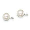 thumbnail image 4 of Auriga Fine Jewelry 925 Sterling Silver 4-5mm White FWC Pearl Stud Earring for Women (L -4 to 4.5mm, W - 4 to 5mm), 4 of 5