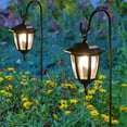 thumbnail image 5 of 4 Pack Solar  Lights Outdoor, Solar  Garden Decorative Lanterns with 4 x 38 Inch Shepherd Hooks,  Landscape Lighting for Lawn Patio Yard Pathway Driveway, Warm White, 5 of 7
