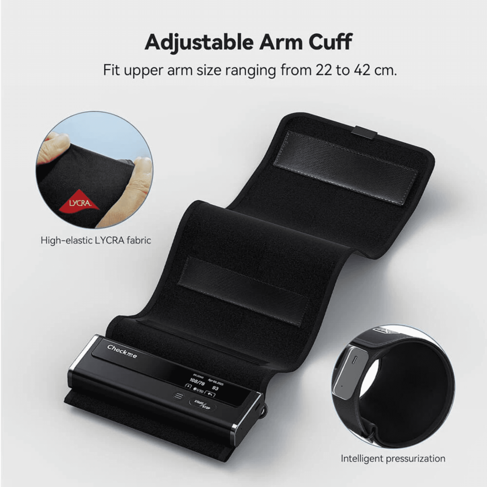 Open Box Checkme 3-in-1 Upper Arm Blood Pressure Monitor with AI EKG/ECG Analysis & WiFi Connectivity