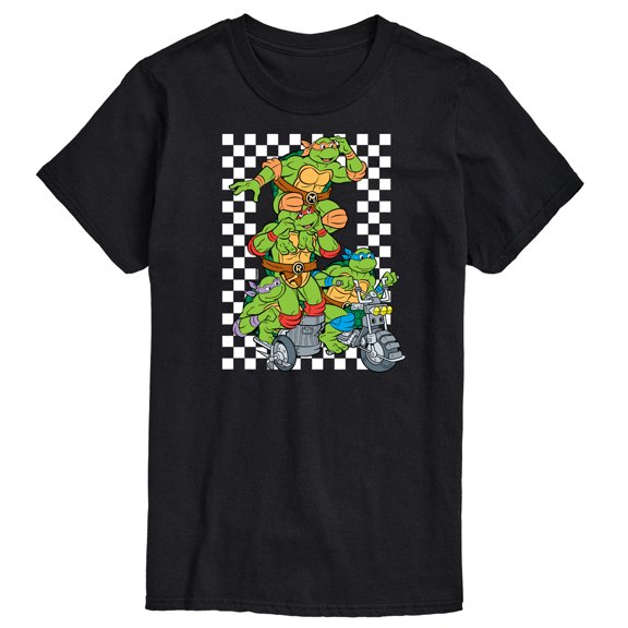 Teenage Mutant Ninja Turtles - TMNT Checker Graphic Men's Short Sleeve Graphic T-Shirt