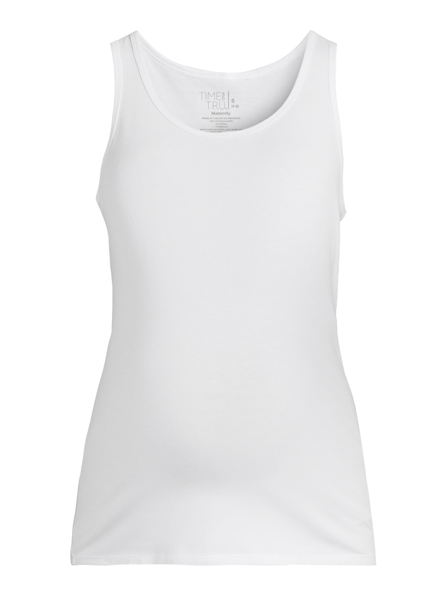 Time and Tru Maternity Essentials Non Shirred Tank, Sizes S-XXL