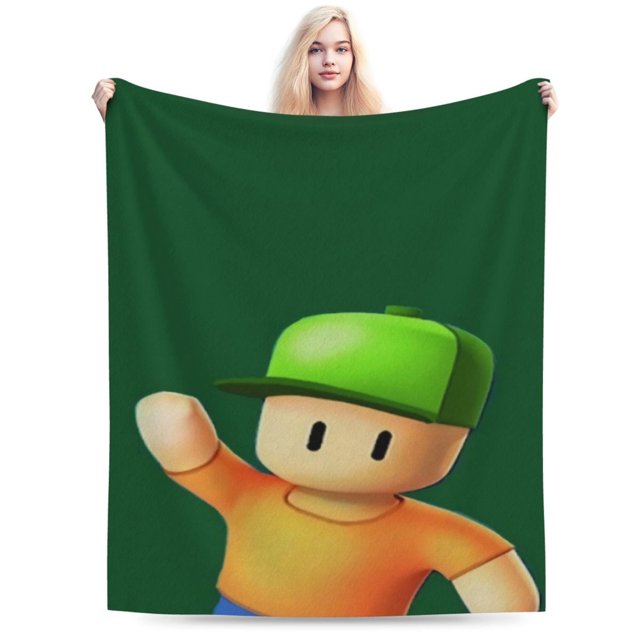 Manta de dibujos animados Stumble Guys, manta de forro polar ultra suave y acogedora de lujo para sofá cama, mantas de franela cálidas para todas las estaciones, ropa de cama para niños, niñas, 50 x