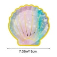 thumbnail image 3 of B Exquisite Colorful Shells Shaped Paper Dinner Plates 7 Inch 10 Pack Style B For Holiday Party Birthday And Sea Themed Decorations, 3 of 7