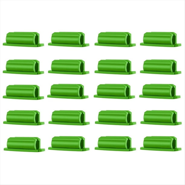 Juego de 20 PortaláPices de Silicona Adhesiva para Escritorio y Otras Superficies, Color Verde