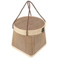 thumbnail image 3 of 1Pc Handmade Bamboo Basket for Dried Fruit Container and Egg Storage Wood Color, 3 of 5