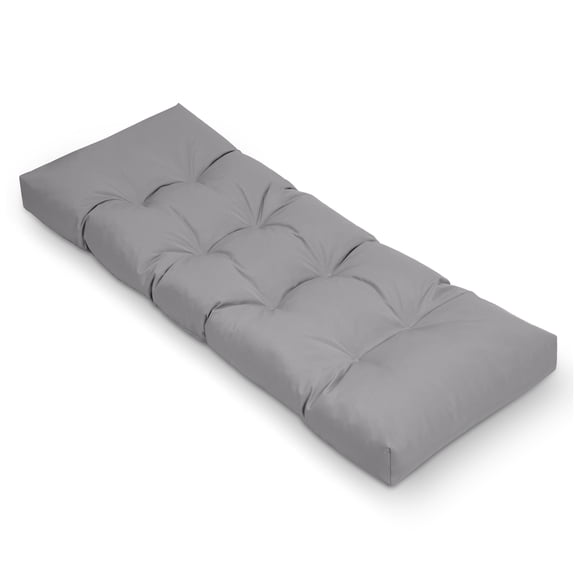 ROFIELTY 36x14x4 Outdoor Bench Cushion, Olefin Waterproof Tufted Non-Slip Gray