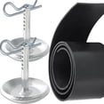 thumbnail image 1 of 3 Piece Snow Plow Skid Shoe Set With 72 Inch Universal Rubber Flap Compatible With Polaris, 1 of 8