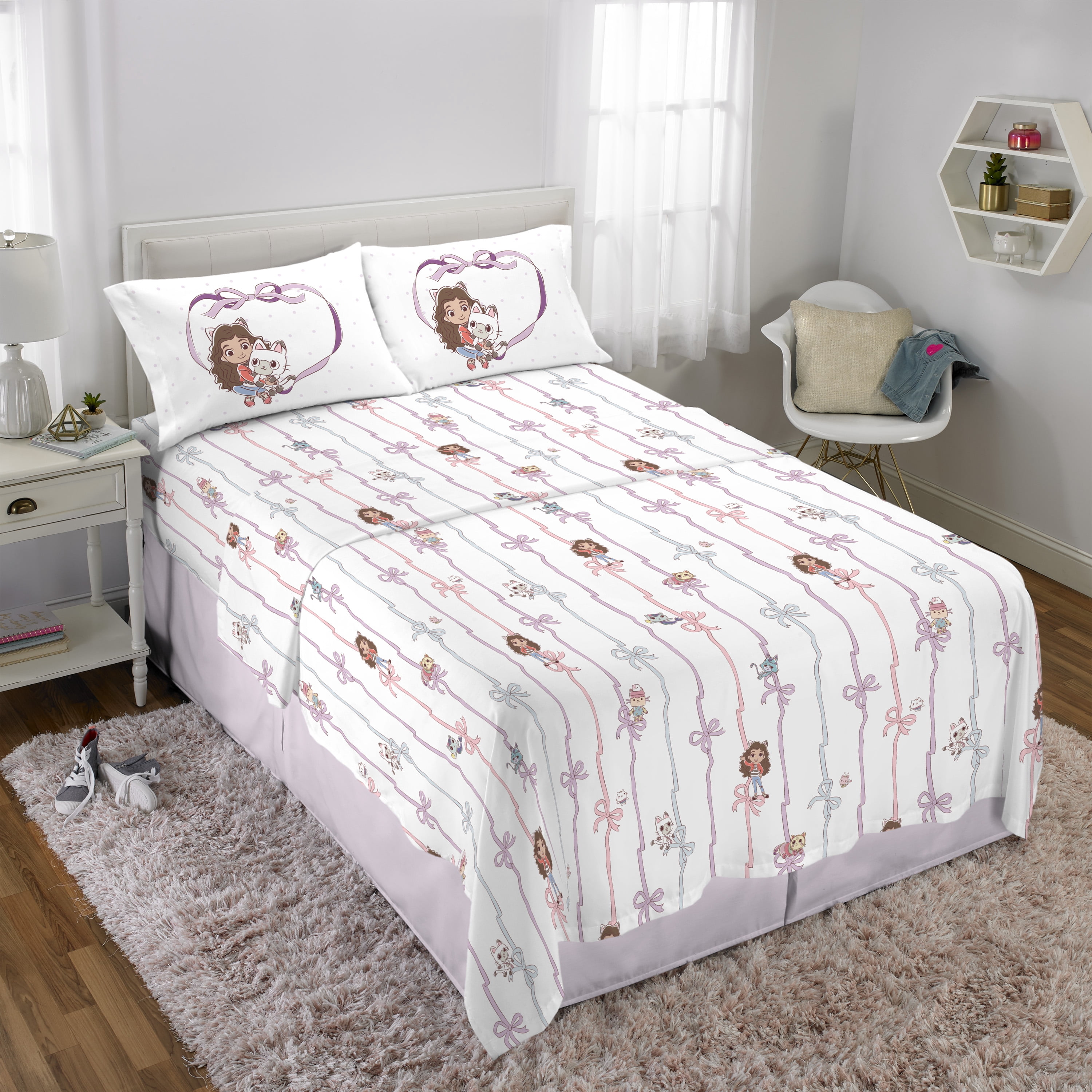 Gabby's Dollhouse Kids 4 Piece Sheet Set, Full