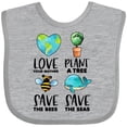 thumbnail image 3 of Inktastic Earth Day Plant a Tree Save the Bees Save the Seas Love Your Mother Earth Boys or Girls Baby Bib, 3 of 4