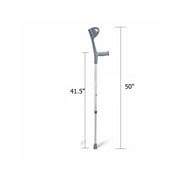 Single Elbow Crutch   50' Extendable Height Lightweight Aluminum Walking Aid Crutches