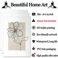thumbnail image 3 of Beige Abstract Flower Canvas Wall Art Decor - Botanical Prints & Flower Painting - 16x24inx3pcs No, 3 of 7