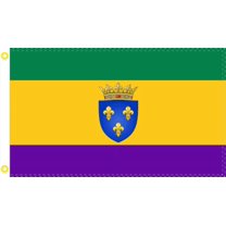 FRENCH QUARTER MARDI GRAS FLAG NEW ORLEAN 3'X5' FEET LOUISIANA ® 100D USA BANNER
