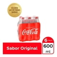 thumbnail image 1 of Refresco Coca Cola sabor original 6 pack 600 ml c/u, 1 of 4
