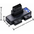 thumbnail image 3 of OBDII Splitter with Rotatable Male Port, bbfly-B33 1 to 2 Black, 3 of 5