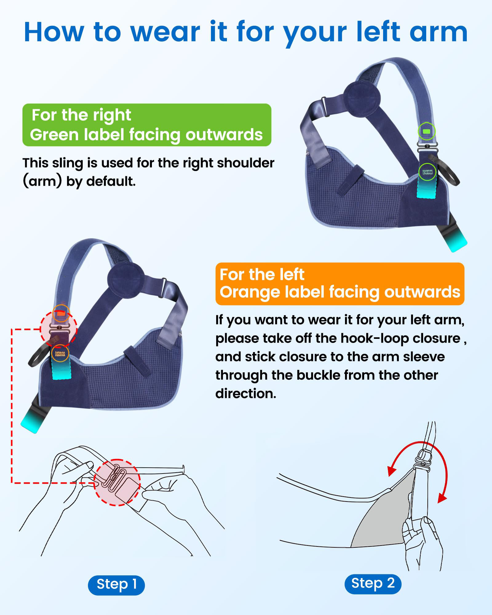 1 Pcs Arm Sling Shoulder Immobilizer for Women and Men, Fit Left or Right Arm, Rotator Cuff Support Brace, Medical Sling for Shoulder, Clavicle, Elbow Injury, Breathable type, Medium Bust 29.5″-33.5″