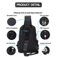 thumbnail image 3 of SEAFEW Mochila Bandolera Pequeña Negra con Correa para Hombres y Mujeres, Mochila Liviana con Una Correa para Senderismo, Caminata, Ciclismo, Viajes, Ciclismo, Puerto de Cargador USB, Nailon, 3 of 5