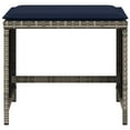 thumbnail image 3 of vidaXL Garden Stools with Cushions 4 pcs Grey 40x40x35 cm Poly Rattan, 3 of 5