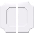 thumbnail image 1 of Ekena Millwork CMP34LE2-01000 34 Po OD x 1 Po ID Carré Locke Architecture Grade Médaillon de Plafond Contemporain PVC - 2 Pièces, 1 of 1