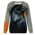 thumbnail image 4 of Tops casuales de cuello redondo de manga larga con estampado de Halloween para mujer Fridja czfsfas2712, 4 of 5