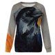thumbnail image 4 of ICHUANYI Clearance Women's Halloween Printed Long Sleeves Round Neck Casual Pullover Tops(Gray, XL) ICHUANYI WER2023081204971, 4 of 5