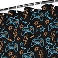thumbnail image 3 of Multicolor Controllers Games Icons Black Pattern Shower Curtain 72"x72" ,Bathroom Decorative Shower Curtains Set with 12 Hooks,Modern Waterproof Washable Shower Curtain, 3 of 6