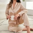 thumbnail image 2 of Hwmodou Womens Pajama Outfits Sets Simple And Elegant Long Sleeve Sleepsuit For Women Comfortable And Stretchy For All Seasons Fall Winter Pj Outfit, 2 of 5