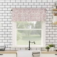 thumbnail image 4 of Farmhouse Pink Kitchen Valances for Windows 60x18 Inch Kitchen Curtains Valances Rod Pocket Vintage Flower Leaf Botanical Plant Bathroom Window Valances for Window Treatment Decor, 4 of 6