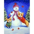 thumbnail image 1 of Bonhomme de Neige avec Drapeau Corgi Taille de Jardin, 1 of 1