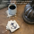 thumbnail image 2 of CounterArt Anchor Natural Travertine Stone Coaster 4-Pack, 2 of 7