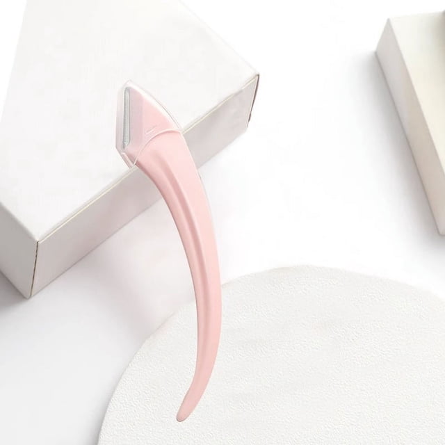 Navaja recortadora de cejas en forma de media luna con tijeras para cejas, peine, cuchilla macro, navaja de afeitar especial, herramientas de maquillaje y belleza para recortar cejas