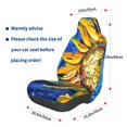 thumbnail image 3 of Wukai vintage Starry Sunflower Full Set Car Seat Covers with Soft Padding Universal Auto Front Seats Protector and Cushion Mat, 3 of 5