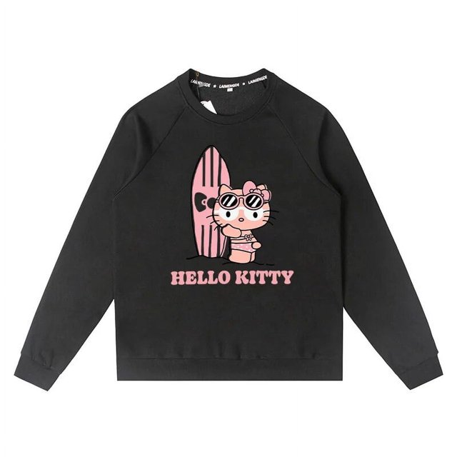 Hello Kitty Kitty Chandail à Capuchon Ras du Cou Joint Femme Automne Hello Manteau Chat Deux Yuans Ample Vêtements Imprimés HOEMLIN HOEMLIN